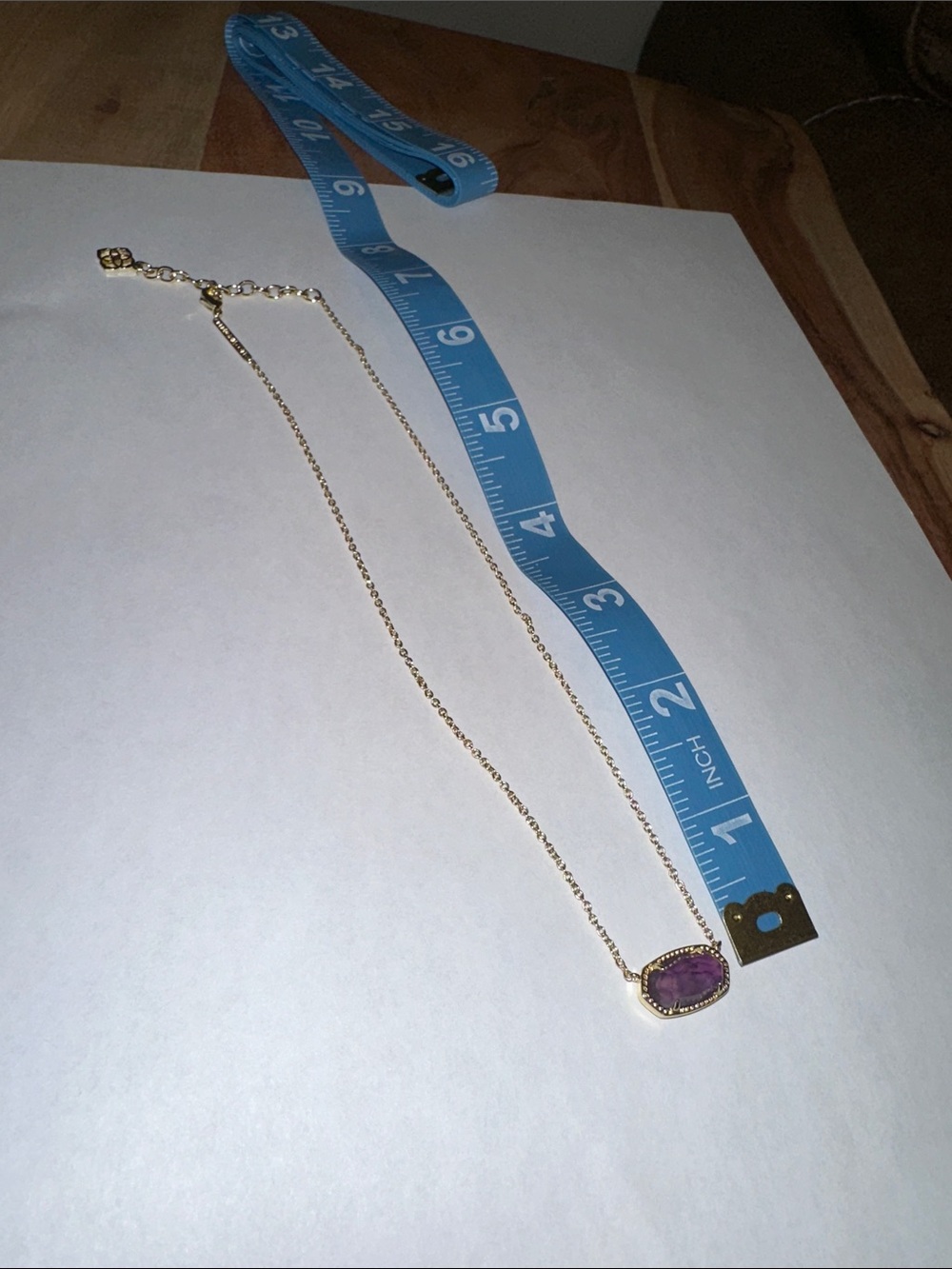 Kendra Scott Gold Necklace with Purple Pendant